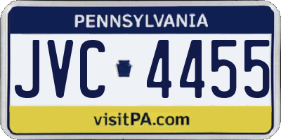 PA license plate JVC4455