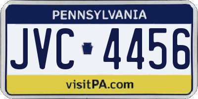 PA license plate JVC4456