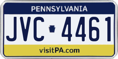 PA license plate JVC4461