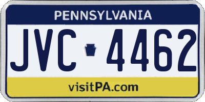 PA license plate JVC4462