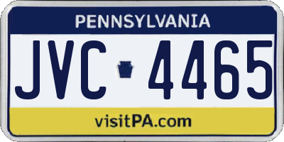 PA license plate JVC4465
