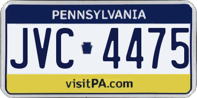 PA license plate JVC4475