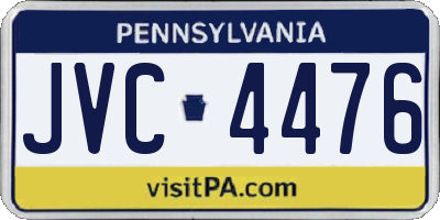 PA license plate JVC4476