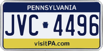 PA license plate JVC4496