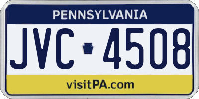 PA license plate JVC4508