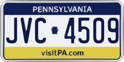 PA license plate JVC4509