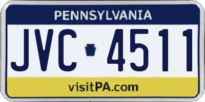 PA license plate JVC4511