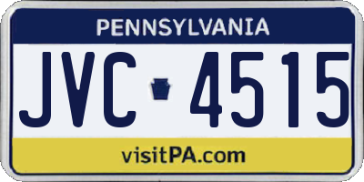 PA license plate JVC4515