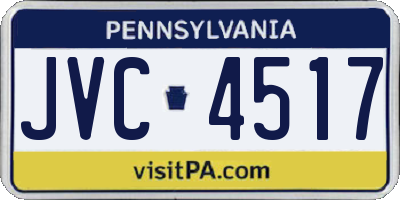 PA license plate JVC4517