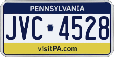 PA license plate JVC4528