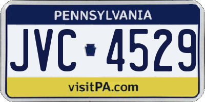 PA license plate JVC4529