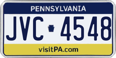 PA license plate JVC4548