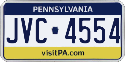 PA license plate JVC4554