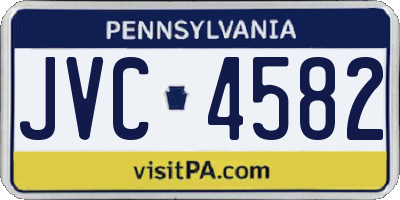 PA license plate JVC4582