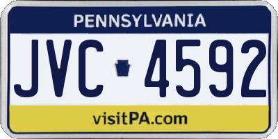 PA license plate JVC4592