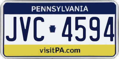 PA license plate JVC4594