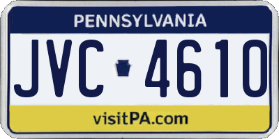 PA license plate JVC4610