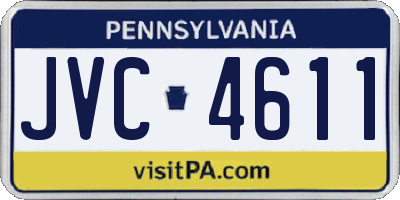 PA license plate JVC4611