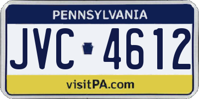 PA license plate JVC4612