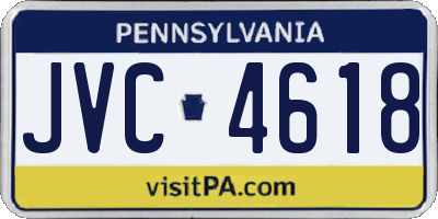 PA license plate JVC4618