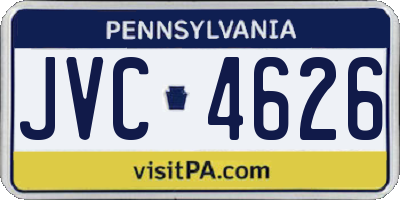 PA license plate JVC4626