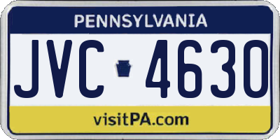 PA license plate JVC4630