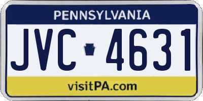 PA license plate JVC4631