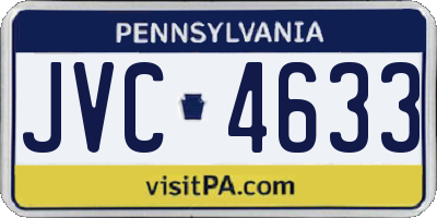 PA license plate JVC4633