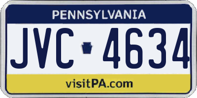 PA license plate JVC4634