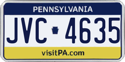PA license plate JVC4635