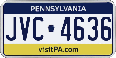 PA license plate JVC4636