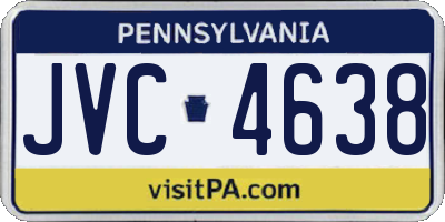 PA license plate JVC4638