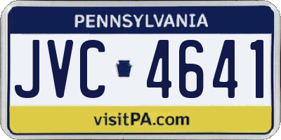 PA license plate JVC4641