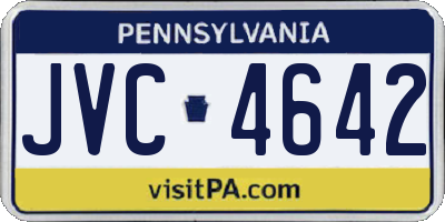 PA license plate JVC4642