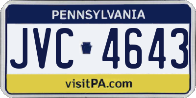 PA license plate JVC4643