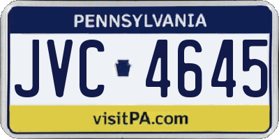 PA license plate JVC4645