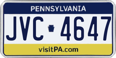PA license plate JVC4647