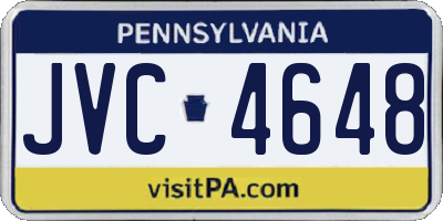 PA license plate JVC4648