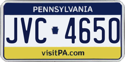 PA license plate JVC4650