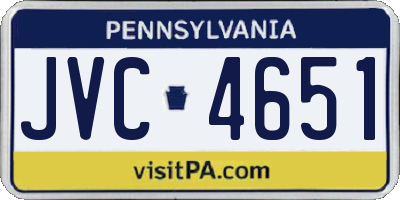 PA license plate JVC4651