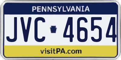 PA license plate JVC4654
