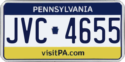 PA license plate JVC4655