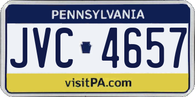 PA license plate JVC4657