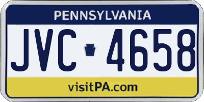 PA license plate JVC4658