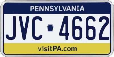PA license plate JVC4662