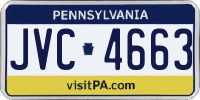 PA license plate JVC4663