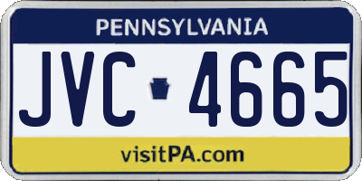 PA license plate JVC4665