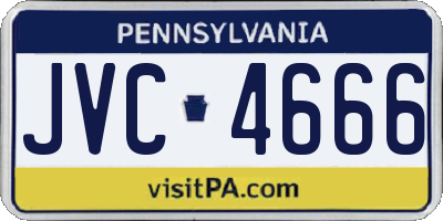 PA license plate JVC4666