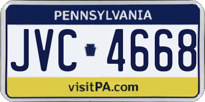 PA license plate JVC4668