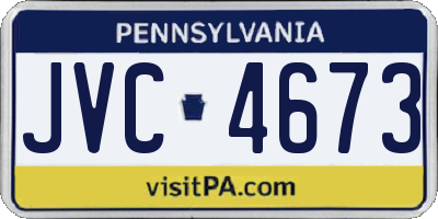 PA license plate JVC4673